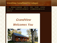 Tablet Screenshot of grandviewcampingresort.com